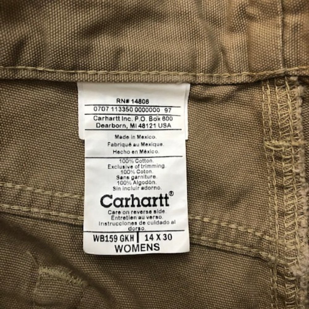 𝅺carhartt Khaki Relaxed Fit Canvas Carpenter Jeans - Picture 8 of 8